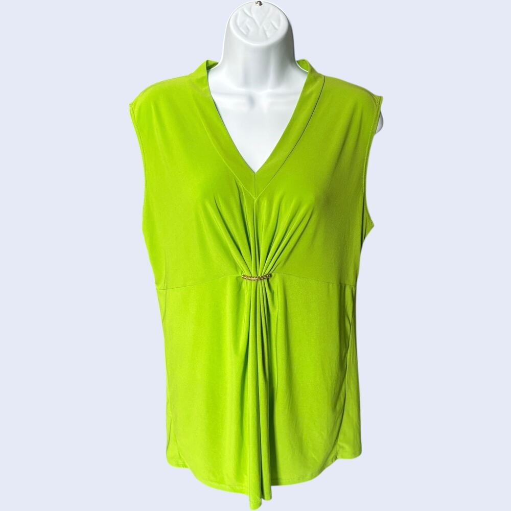 Bleeker & McDougal M Casual Twist Sleeveless Top Green Regular
